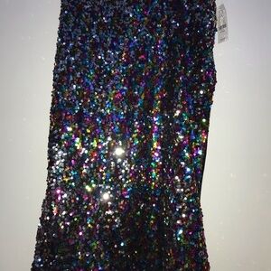 New York & Company Black Sequin Pencil Skirt Cocktail